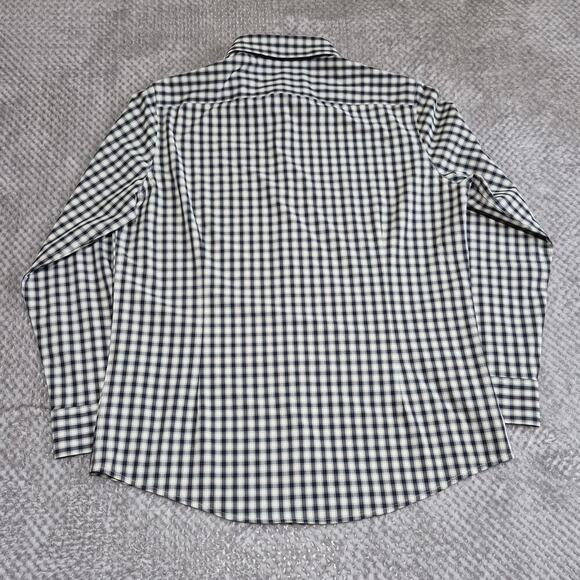 Mizzen+Main Performance Shirt Men XL Trim Blue Leeward Plaid Stretch Button Down - Picture 3 of 9